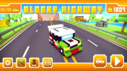 Скачать Blocky Highway: Traffic Racing на Андроид - Взлом Все Открыто