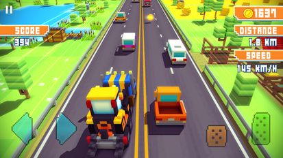Скачать Blocky Highway: Traffic Racing на Андроид - Взлом Все Открыто