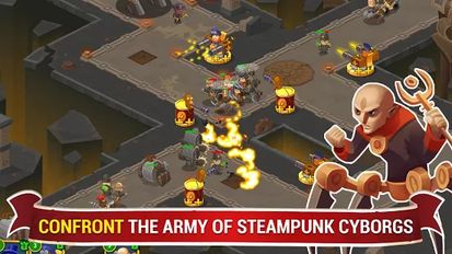 Скачать Steampunk Syndicate 2: Tower Defense Game на Андроид - Взлом Бесконечные деньги