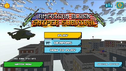 Скачать American Block Sniper Survival на Андроид - Взлом Все Открыто