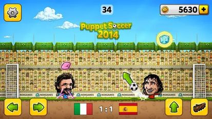 Скачать Puppet Soccer 2014 - футбол на Андроид - Взлом Бесконечные деньги