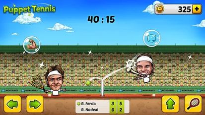 Скачать Puppet Tennis-Удар Справа на Андроид - Взлом Много Монет