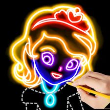Скачать Draw Glow Princess на Андроид - Взлом Бесконечные деньги