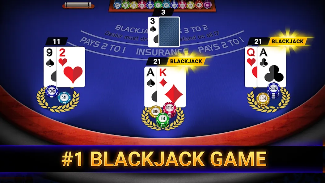 Blackjack 21: online casino (Блэкджек 21)  [МОД Много монет] Screenshot 1