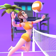 Взломанная Beach Volleyball Game (Бичволлейбол игра)  [МОД Mega Pack] - полная версия apk на Андроид