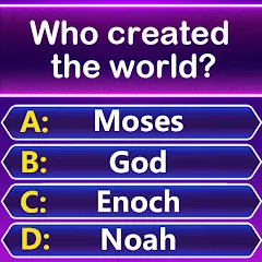 Скачать взлом Bible Trivia - Word Quiz Game (Библейская викторина)  [МОД Mega Pack] - последняя версия apk на Андроид