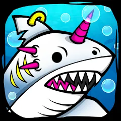 Скачать взломанную Shark Evolution: Idle Game (Шарк Эволюшн)  [МОД Menu] - стабильная версия apk на Андроид