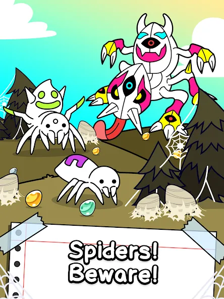 Spider Evolution: Idle Game (Спайдер Эволюшн)  [МОД Бесконечные монеты] Screenshot 5