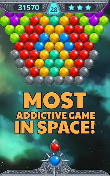 Bubble Shooter Space (Бубль шутер спейс)  [МОД Все открыто] Screenshot 2