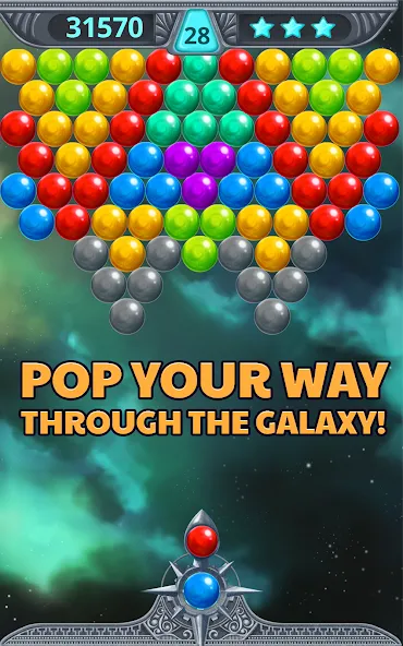 Bubble Shooter Space (Бубль шутер спейс)  [МОД Все открыто] Screenshot 3