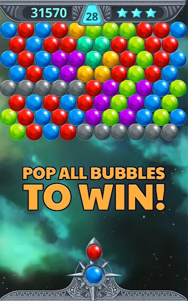 Bubble Shooter Space (Бубль шутер спейс)  [МОД Все открыто] Screenshot 4