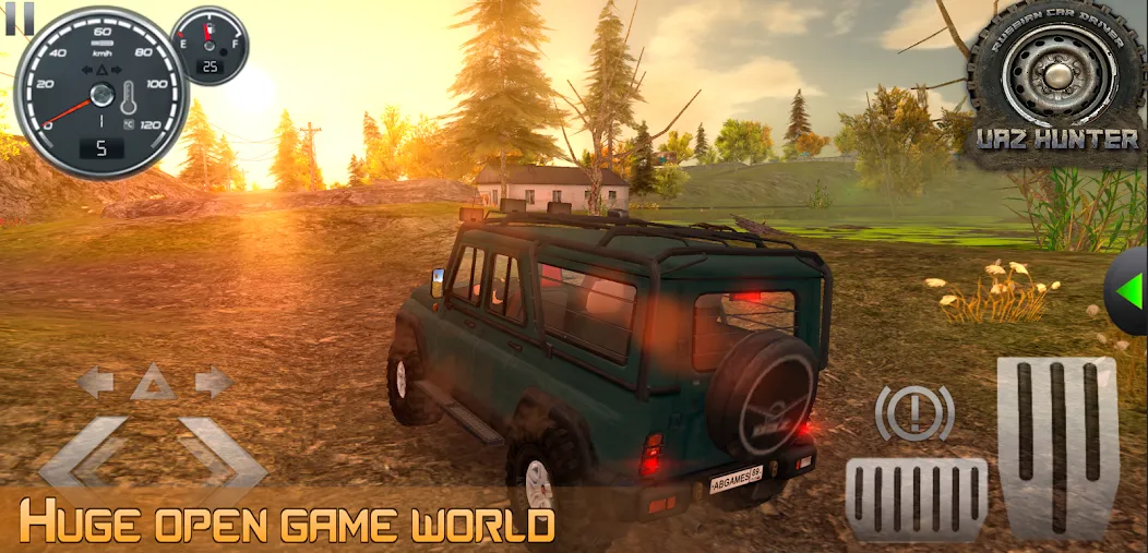Russian Car Driver Uaz Hunter  [МОД Бесконечные монеты] Screenshot 2