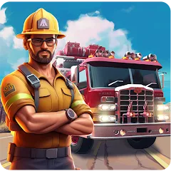 Скачать взломанную Real Firefighter 3D Simulator (Реальный Пожарник 3D Симулятор)  [МОД Unlocked] - последняя версия apk на Андроид