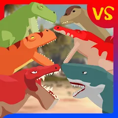 Взломанная T-Rex Fights Dinosaurs  [МОД Mega Pack] - стабильная версия apk на Андроид