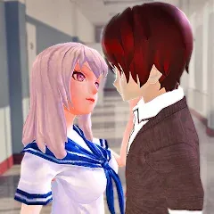 Скачать взлом Anime High School Love Story  [МОД Много денег] - стабильная версия apk на Андроид