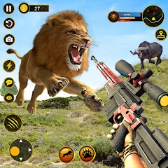 Скачать взломанную Sniper Animal Deer Hunter Game (Снайперские игры на животных)  [МОД Бесконечные монеты] - последняя версия apk на Андроид