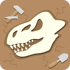 Взлом Dino Fossil Dig - Jurassic Adv (Дино Фоссил Диг)  [МОД Много денег] - полная версия apk на Андроид