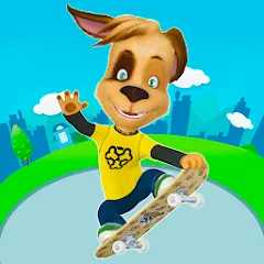 Взломанная Pooches: Skateboard  [МОД Unlocked] - стабильная версия apk на Андроид