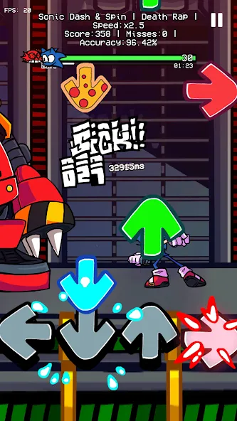 Dashin Spin Rhythm Battle (ФНФ Дэшин Спин Музик Мод)  [МОД Menu] Screenshot 1