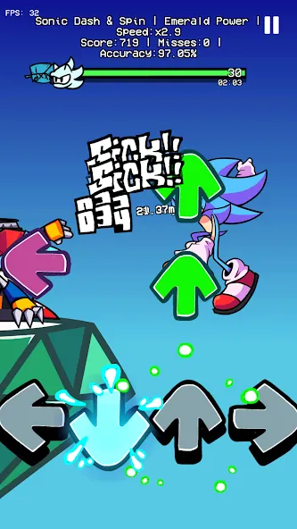 Dashin Spin Rhythm Battle (ФНФ Дэшин Спин Музик Мод)  [МОД Menu] Screenshot 2