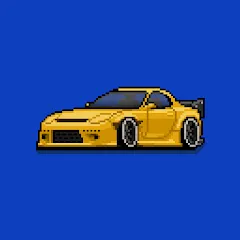 Взломанная Pixel Car Racer (Пиксельный гоночный автомобиль)  [МОД Unlocked] - стабильная версия apk на Андроид