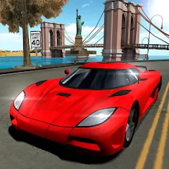 Скачать взломанную Car Driving Simulator: NY (Симулятор вождения автомобиля)  [МОД Бесконечные деньги] - последняя версия apk на Андроид