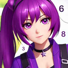 Скачать взлом Anime Manga Color by Numbers  [МОД Бесконечные деньги] - полная версия apk на Андроид