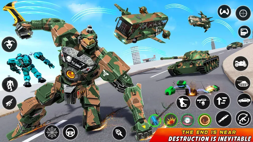 Army Bus Robot Car Game 3d  [МОД Бесконечные монеты] Screenshot 1