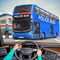 Взломанная Police Bus Simulator Bus Games  [МОД Меню] - последняя версия apk на Андроид
