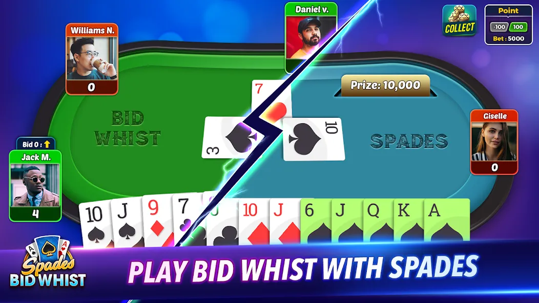 Spades: Bid Whist Classic Game (Бид Вист Классик)  [МОД Меню] Screenshot 2