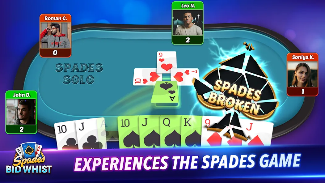 Spades: Bid Whist Classic Game (Бид Вист Классик)  [МОД Меню] Screenshot 3