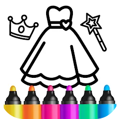 Скачать взломанную Bini Game Drawing for kids app (Бини)  [МОД Все открыто] - последняя версия apk на Андроид