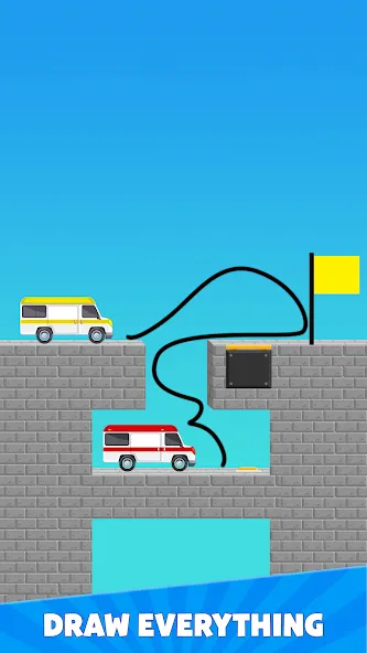 Draw Bridge Puzzle: Brain Game (Драу Бридж Пазл)  [МОД Все открыто] Screenshot 2