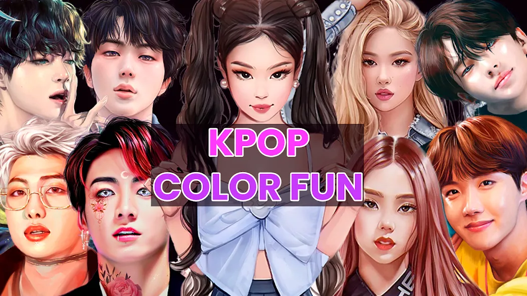 Kpop Paint by Numbers BT21  [МОД Mega Pack] Screenshot 1