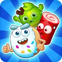 Взломанная Sugar Heroes - match 3 game  [МОД Все открыто] - стабильная версия apk на Андроид