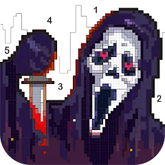 Скачать взломанную Death Park Coloring Games (Дэт Парк игры раскраски)  [МОД Много денег] - полная версия apk на Андроид