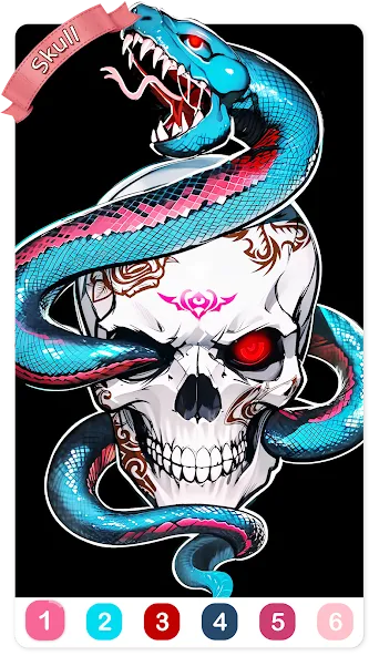 Tattoo Coloring games  [МОД Все открыто] Screenshot 3