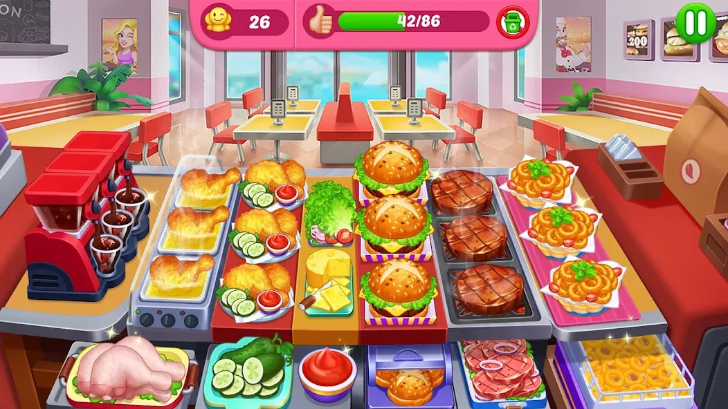 Crazy Cooking Diner: Chef Game (Крейзи кукинг дайнер)  [МОД Много монет] Screenshot 1