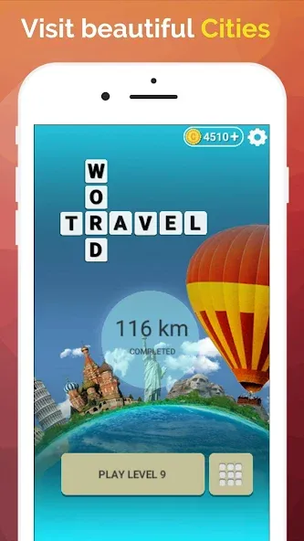 Word Travel: Wonders Trip Game  [МОД Много денег] Screenshot 2