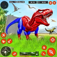 Взломанная Real Dino Hunter 3D Gun Games (Уайлд Динозавр Хантер Ган Геймс)  [МОД Mega Pack] - стабильная версия apk на Андроид