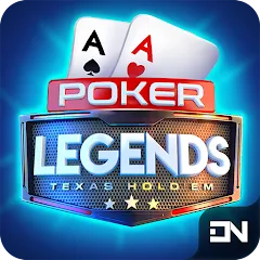 Взломанная Poker Legends - Texas Hold'em (Покер Легенды)  [МОД Бесконечные деньги] - последняя версия apk на Андроид