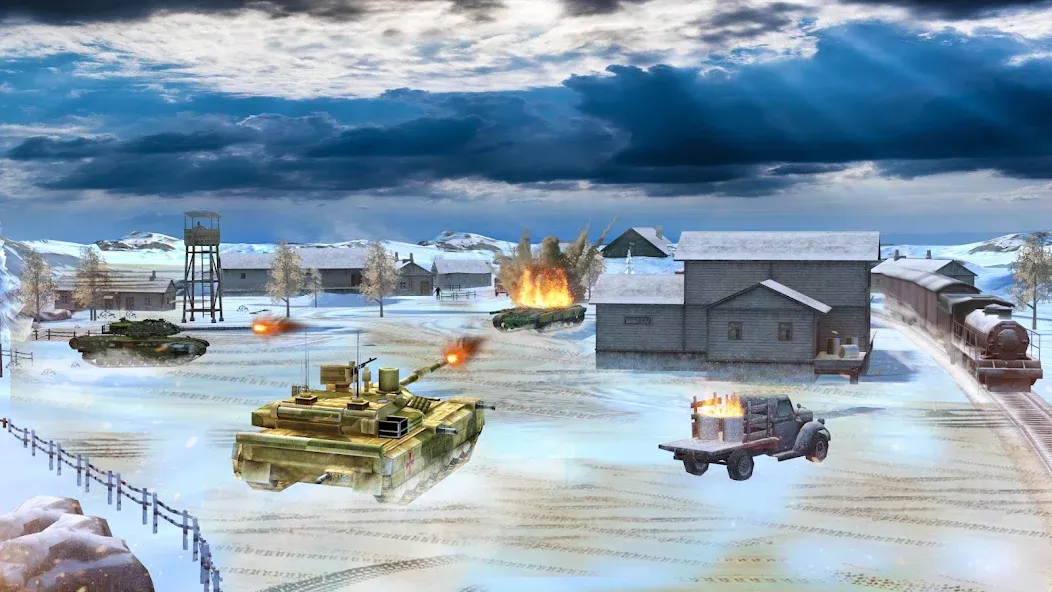 Tank Battle Army Games 2023  [МОД Много монет] Screenshot 1