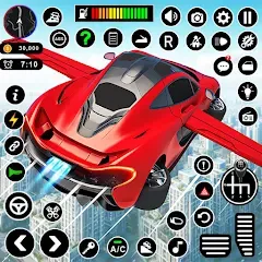 Скачать взлом Flying Car Robot Shooting Game  [МОД Unlocked] - стабильная версия apk на Андроид