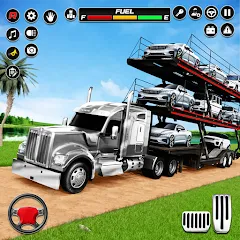 Взлом Car Transporter 3d:Truck Games  [МОД Unlocked] - стабильная версия apk на Андроид