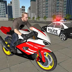 Скачать взломанную Bike Driving: Police Chase  [МОД Много денег] - стабильная версия apk на Андроид