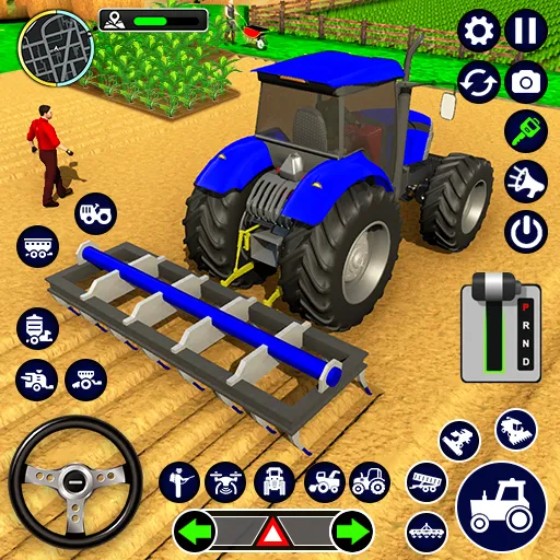 Real Tractor Driving Simulator (Реальный симулятор вождения трактора)  [МОД Unlimited Money] Screenshot 1