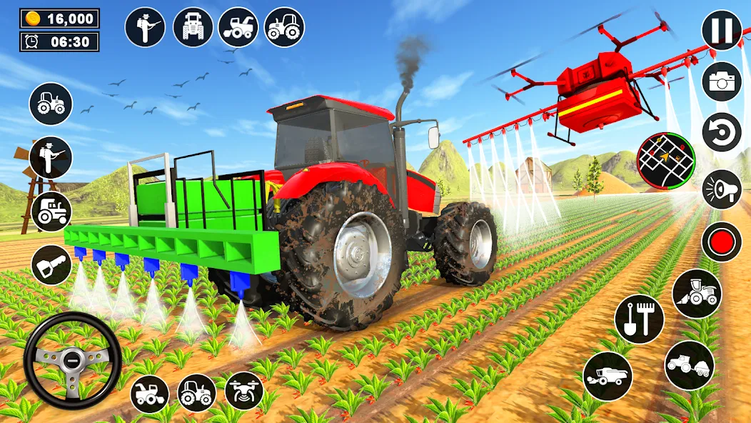 Real Tractor Driving Simulator (Реальный симулятор вождения трактора)  [МОД Unlimited Money] Screenshot 4