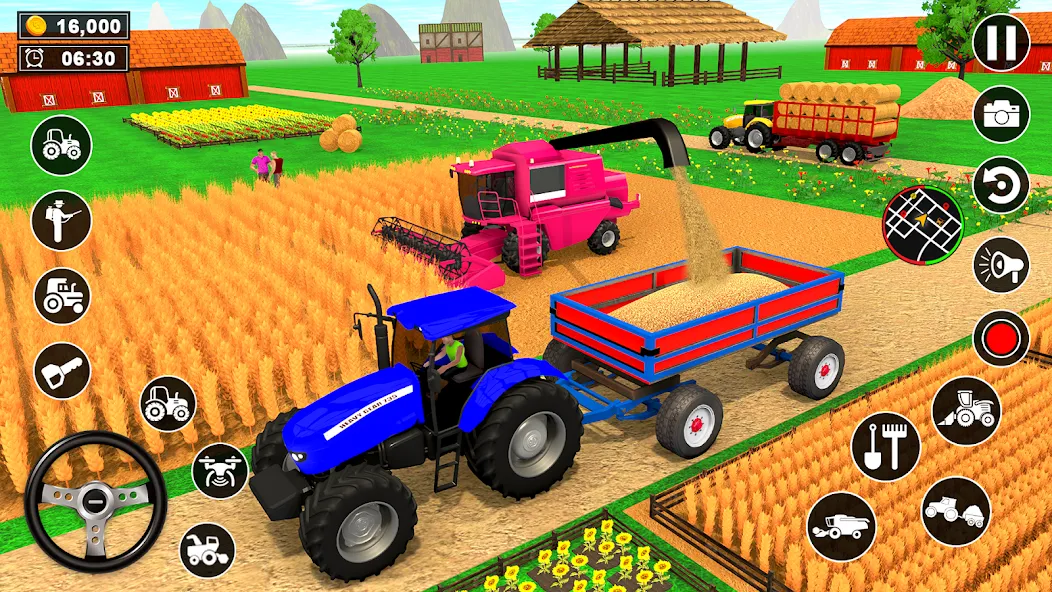 Real Tractor Driving Simulator (Реальный симулятор вождения трактора)  [МОД Unlimited Money] Screenshot 5