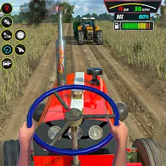 Взлом Farming Tractor Game Simulator (Фарминг Трактор Игра Симулятор)  [МОД Меню] - полная версия apk на Андроид