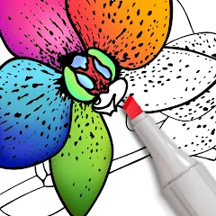 Взлом Coloring for adults offline  [МОД Menu] - полная версия apk на Андроид